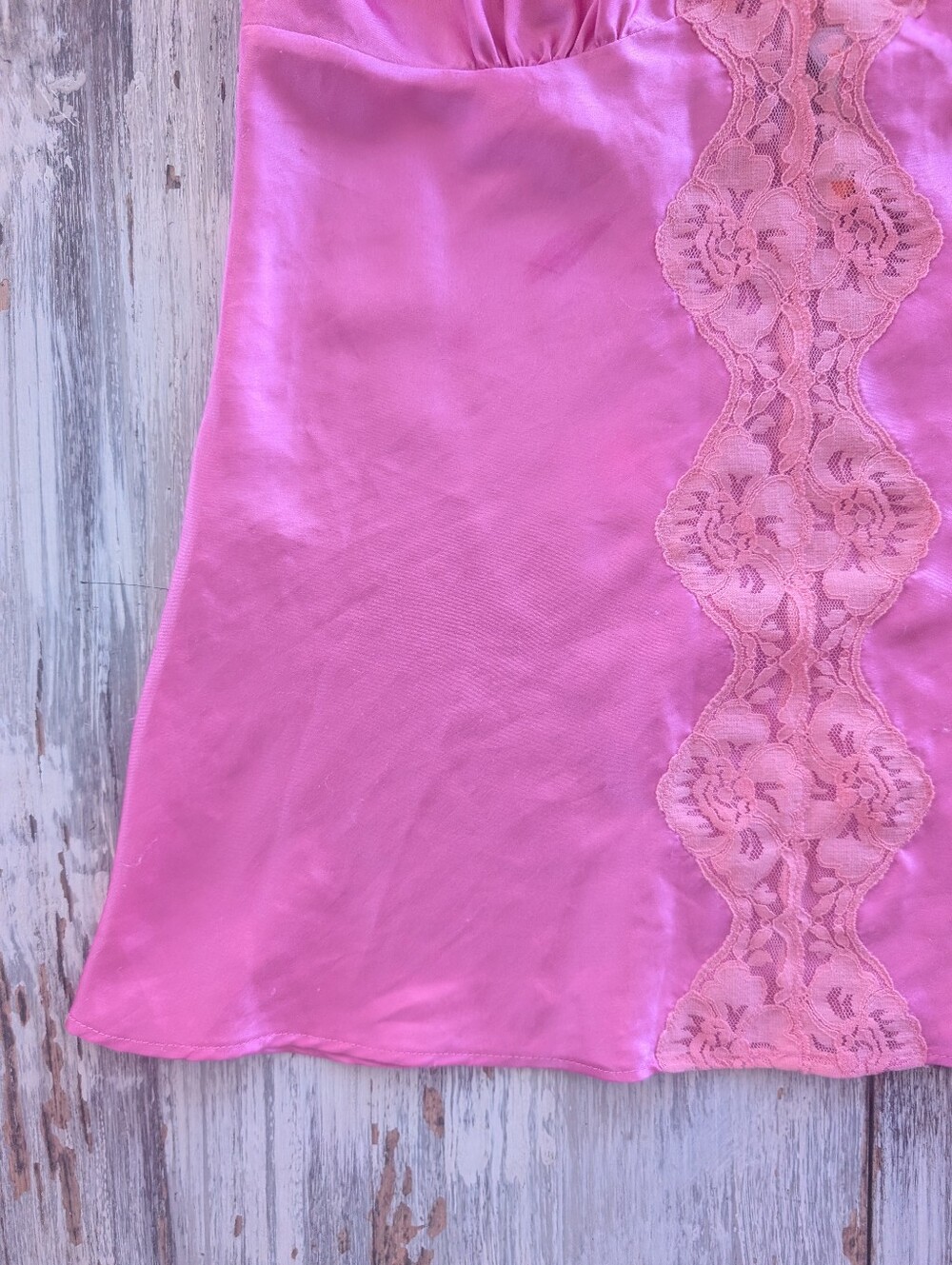 La Senza Pink Satin Lace Cami Top Y2K Lingerie Style Women's Small - Picture 3 of 7